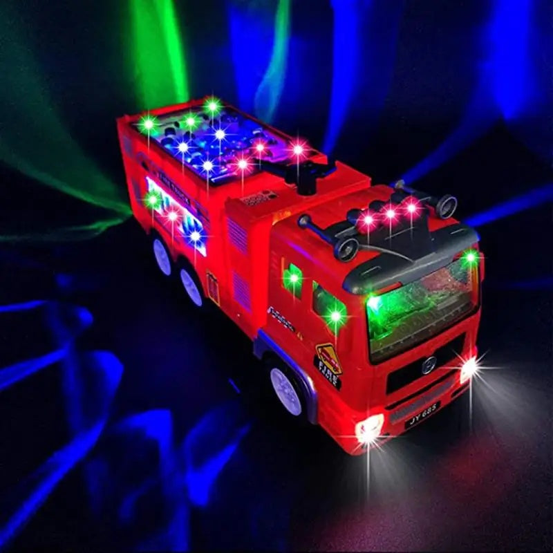 Fun Kids Fire Truck Toy with Flashing Lights - Halri
