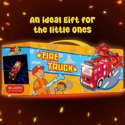 Electric Fire Engine Toy With Lights For Children, Real Siren Sounds, Safe ABS Material, Suitable for Kids 3+