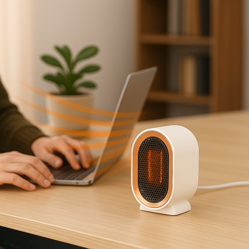 Compact Electric Ceramic Room Heater for Home Use