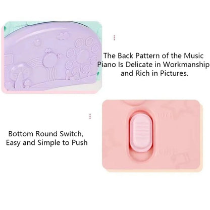 Electronic Piano Toy with Colorful Lights, Adorable Design and Music Skill Development, Safe for Ages 3+