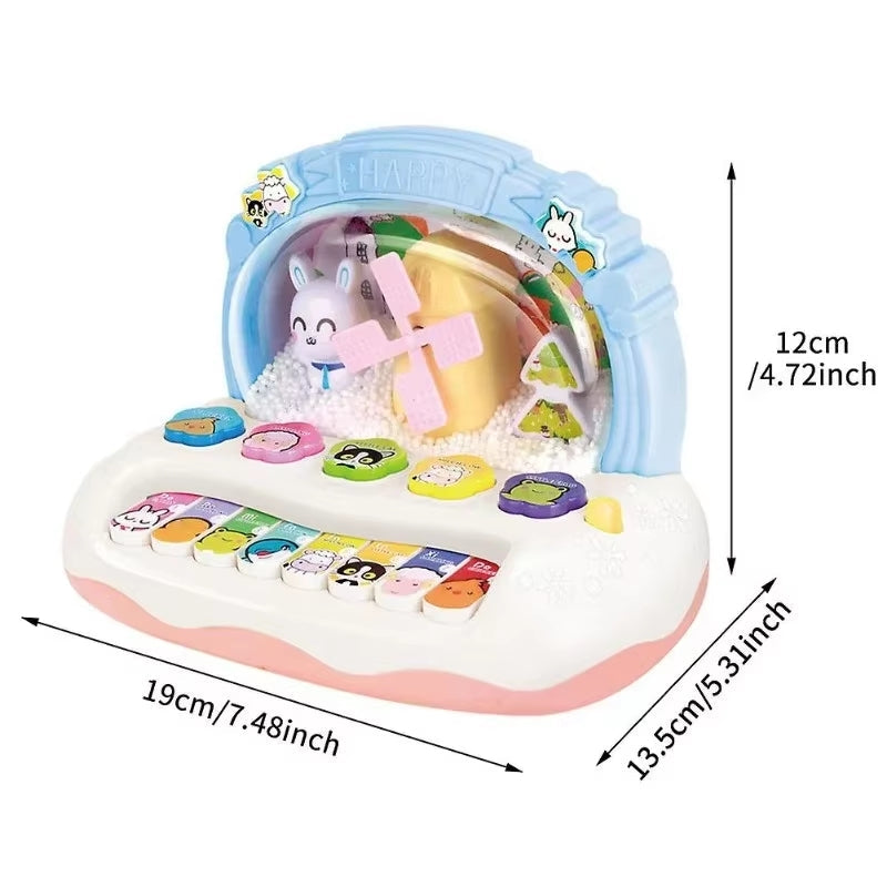 Electronic Piano Toy with Colorful Lights, Adorable Design and Music Skill Development, Safe for Ages 3+