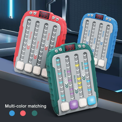 Electronic Rhythm Game Console with Music and Lights, Handheld Puzzle Toy, Safe for Ages 3+
