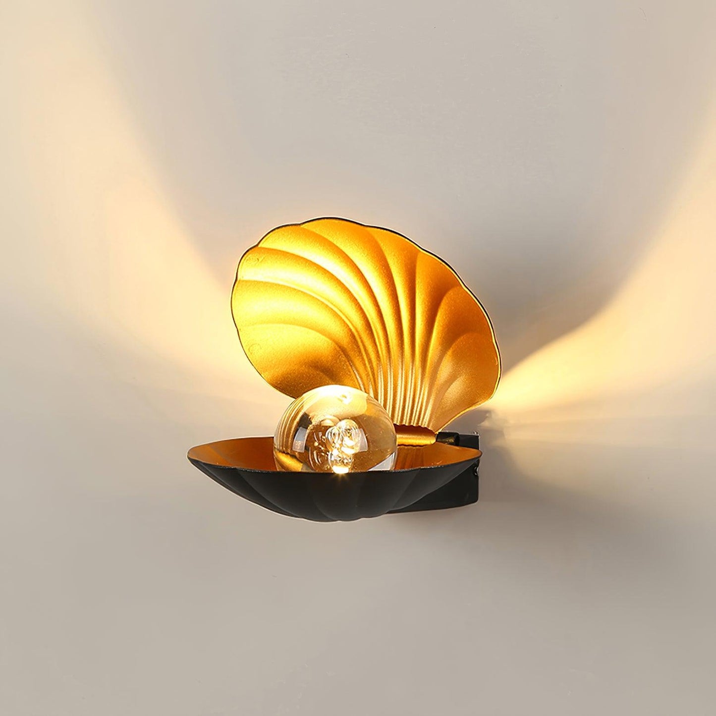 Modern Silver Shell LED Wall Sconce Light - Halri