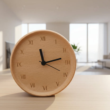 Simple Wooden Digital Clock with Quiet Operation - Halri