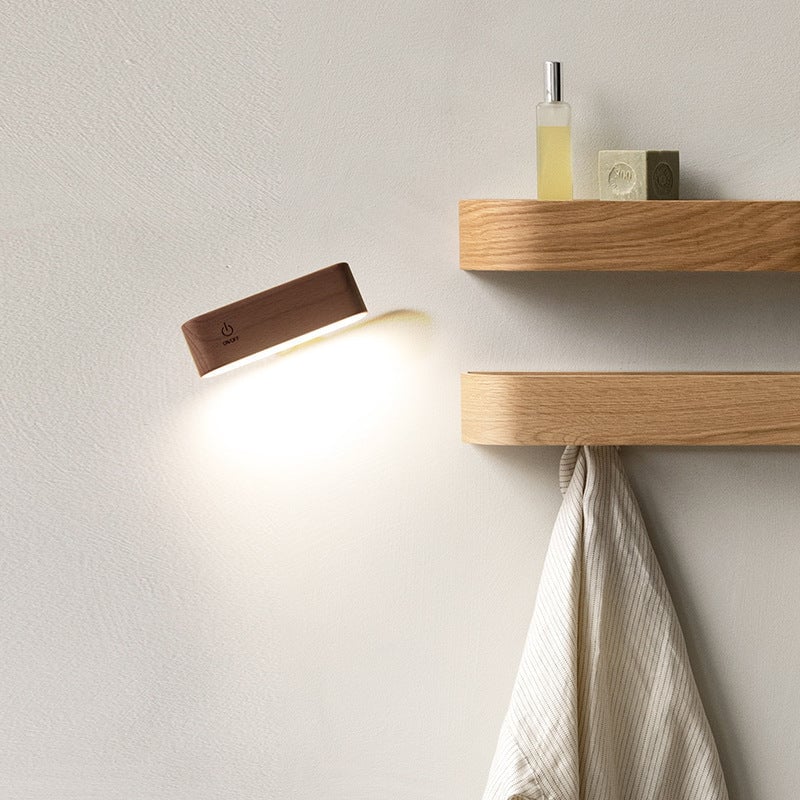 Elegant Solid Wood Desk Lamp with 360-Degree Rotation and Magnetic Charging – Stylish Workspace Lighting 2