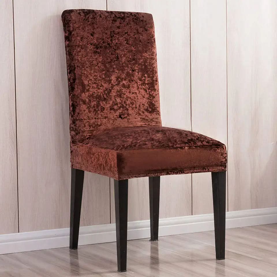 Elegant Velvet Dining Chair Cover – Universal Fit, Soft and Durable Protection for Dining Room Chairs 10