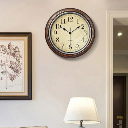 Elegant Wall Clock with Silent Quartz Movement – 30cm Metal Frame and Glass Cover for Timeless Home Decor 1