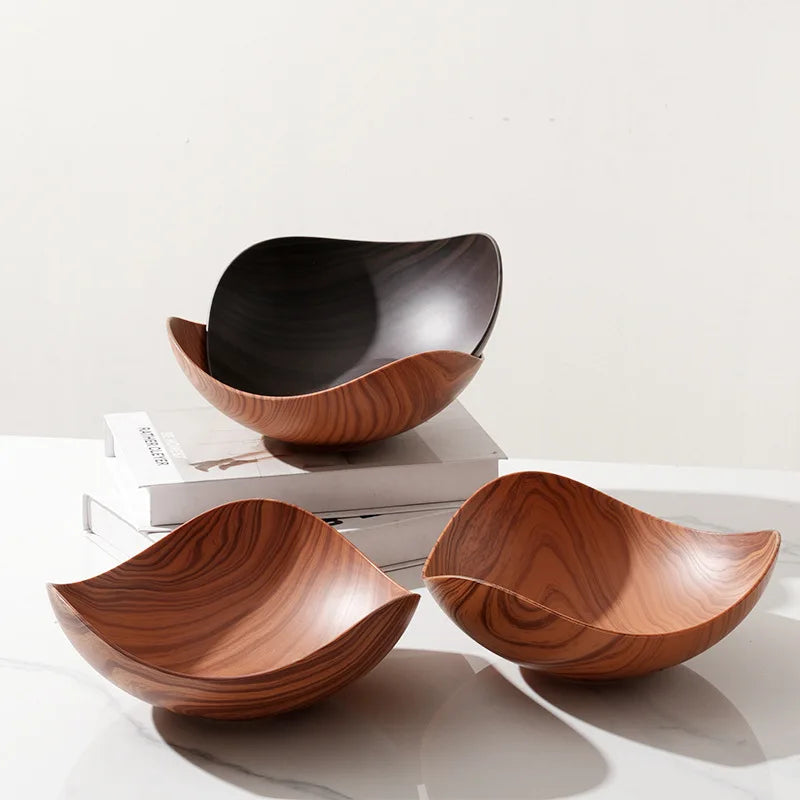 Elegant Wood Grain Coffee Table Tray - Durable Wood Tray Decor for Home Decor, Versatile European-Inspired Design 4