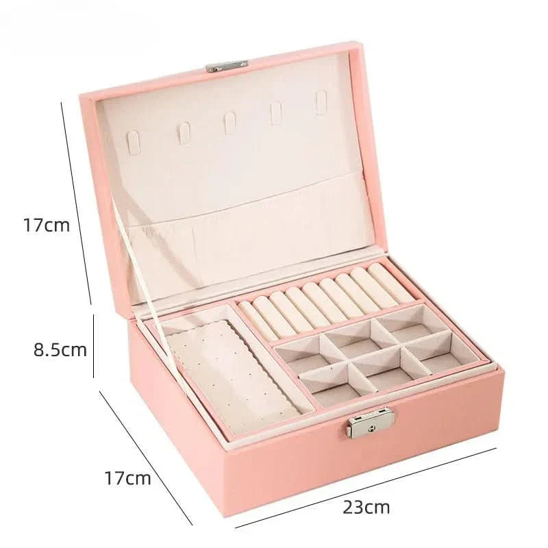 Luxury Wooden Jewelry Box with Velvet Interior