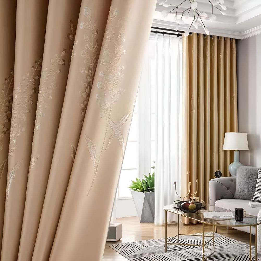 Nature Print Room Darkening Drapes