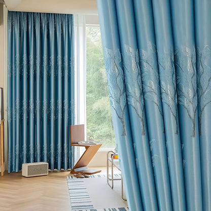 Nature Print Room Darkening Drapes