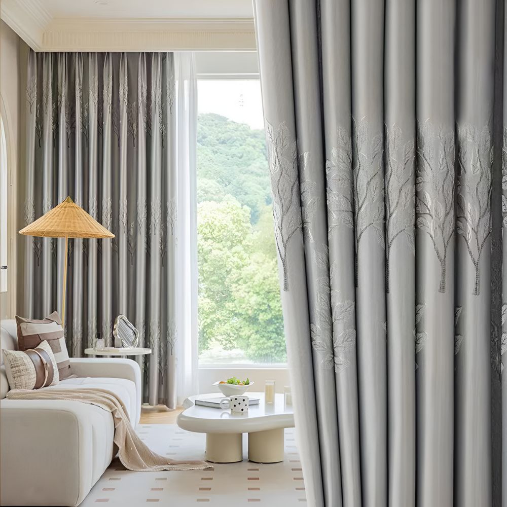 Nature Print Room Darkening Drapes