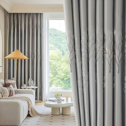 Nature Print Room Darkening Drapes