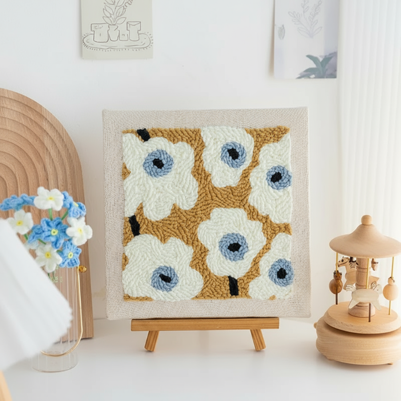Embroidery Kit for Beginners – Floral Design Set with 30cm Hoop and Polyester Thread for Easy Needlework 5