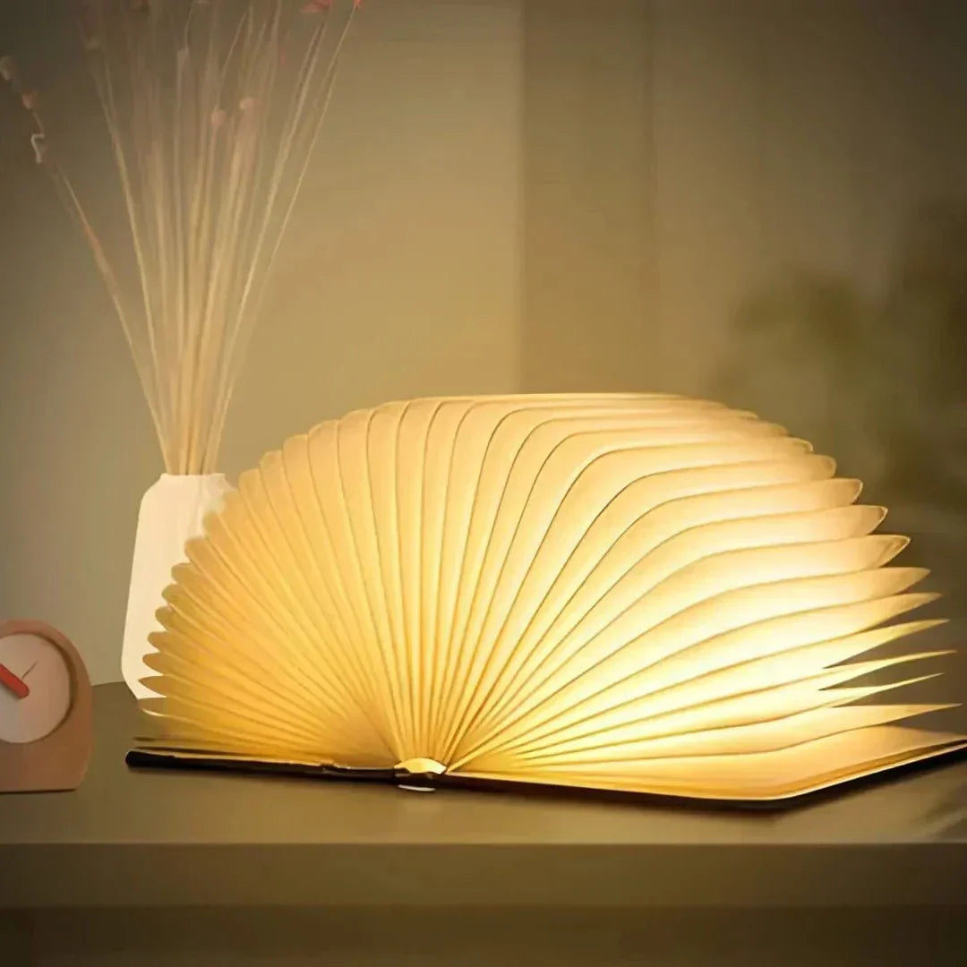 Compact Book Style LED Desk Lamp with Dimmer
