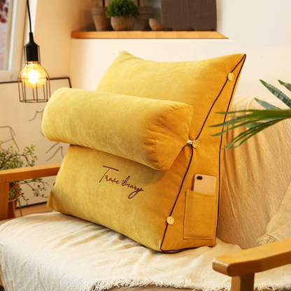 Contoured Back Support Pillow - Soft Reading Cushion
