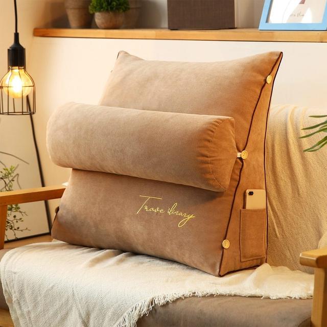 Contoured Back Support Pillow - Soft Reading Cushion