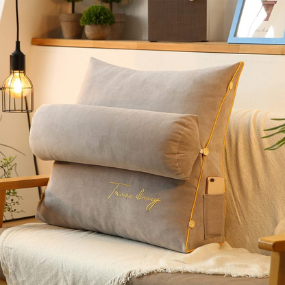 Contoured Back Support Pillow - Soft Reading Cushion