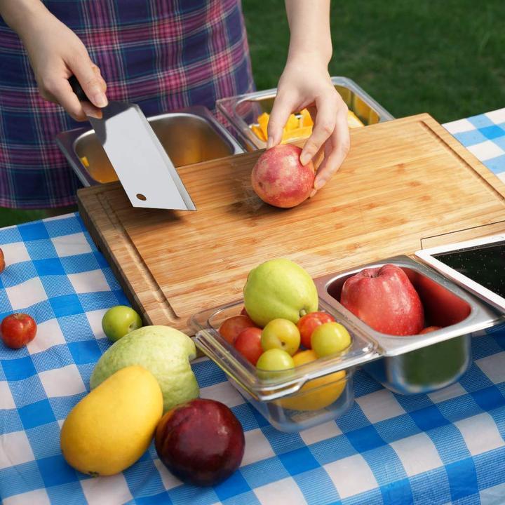 Eco Friendly Bamboo Cutting Board Set With Storage - Halri