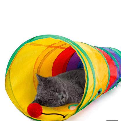 Large Collapsible Cat Tunnel Playhouse - Halri