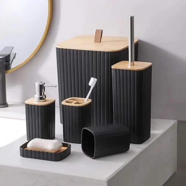 Complete 6-Piece Bath Accessory Set - Halri