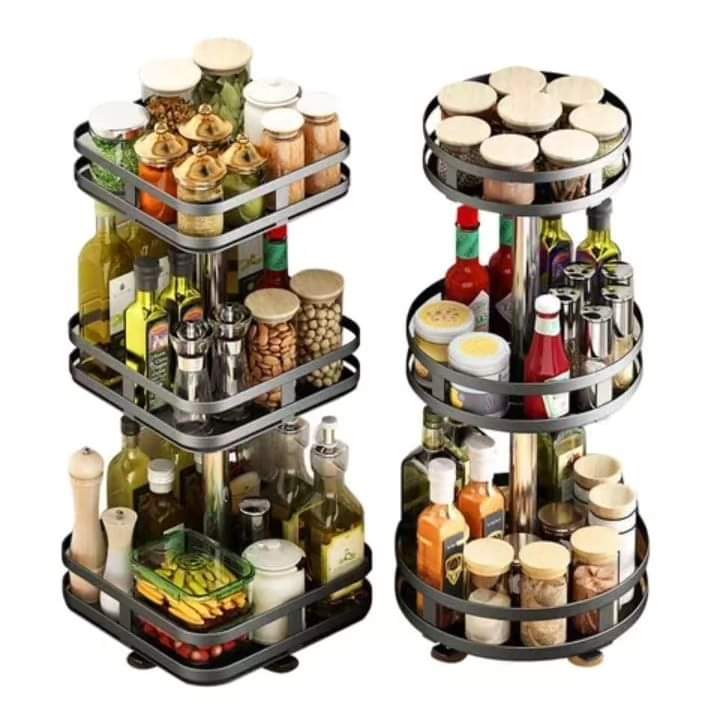 Adjustable 3 Tier Spinning Spice Organizer