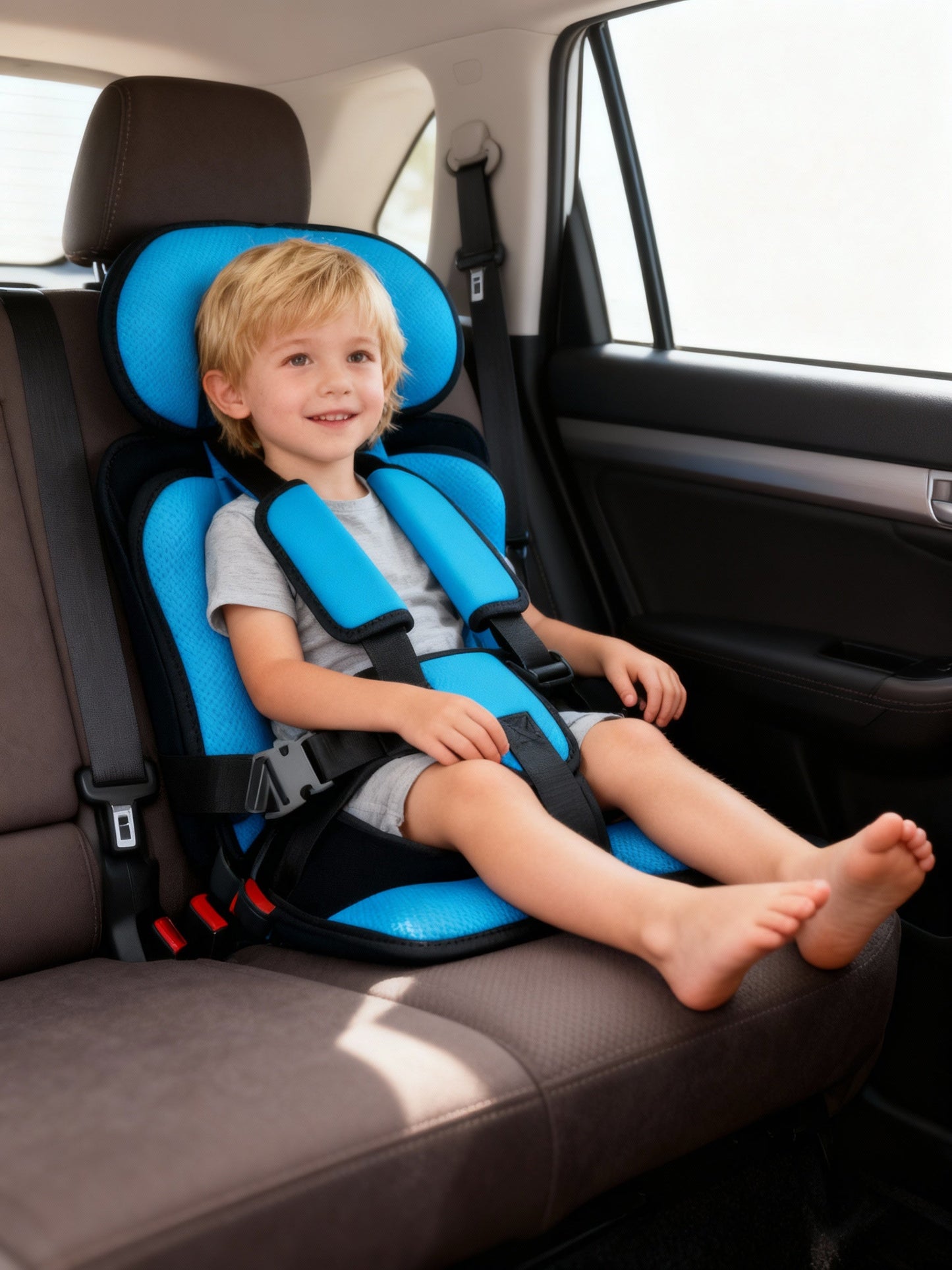 Lightweight Kids Car Booster Seat with 5 Point Harness