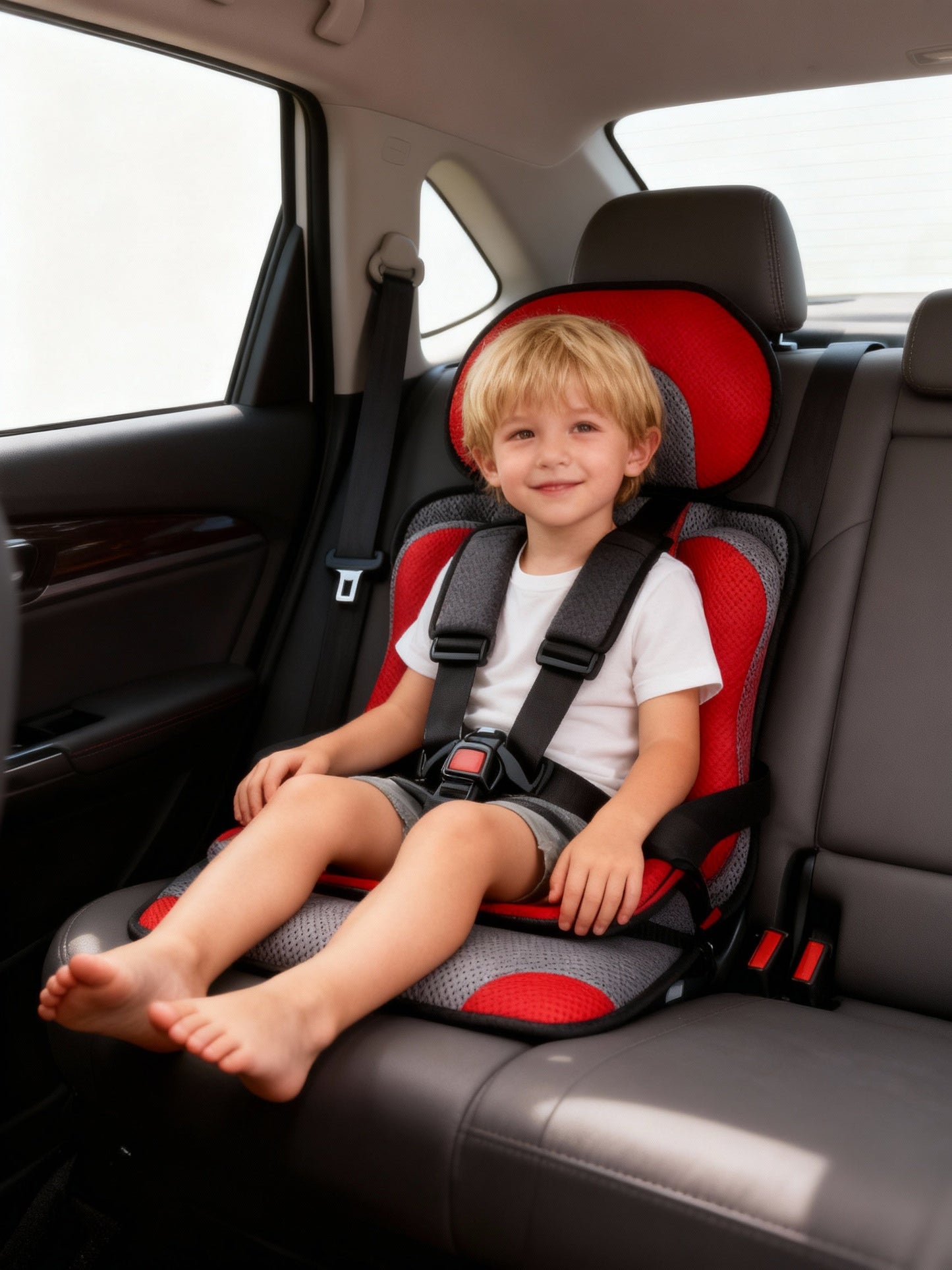 Lightweight Kids Car Booster Seat with 5 Point Harness