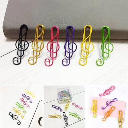 Colorful Metal Music Note Paper Clips - Halri