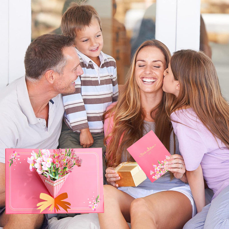 Beautiful Mom Pop-Up Greeting Card Design - Halri