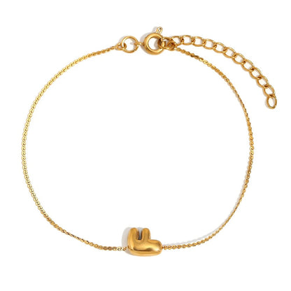 Tiny Alphabet Letter Charm Bracelet