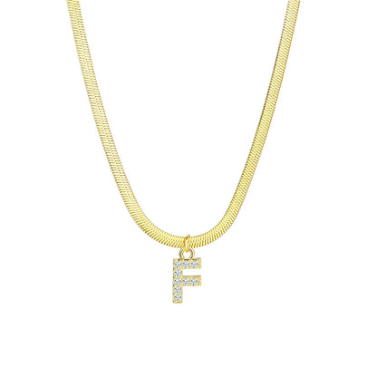 Delicate Diamond Initial Bar Necklace