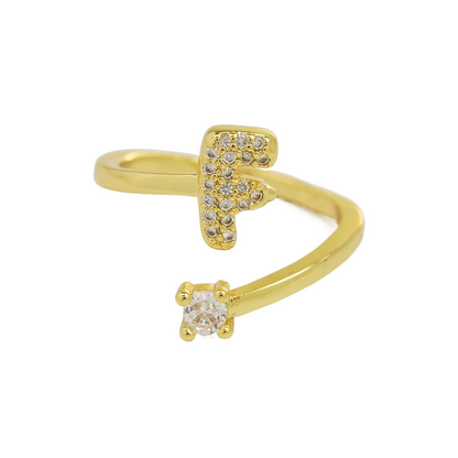 Delicate Sparkle Initial Diamond Ring