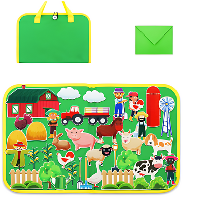 Fun Learning Board with Soft Felt Toys for Kids