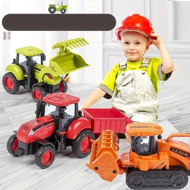 Fun Kids Tractor Toy with Push Handle - Halri