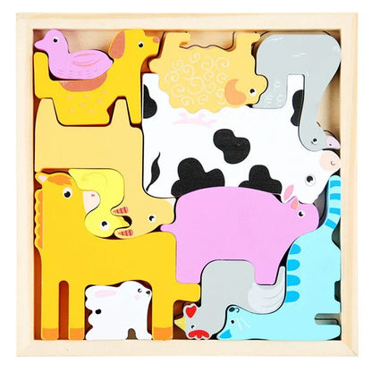 Challenging Wood Shape Sorting Puzzle