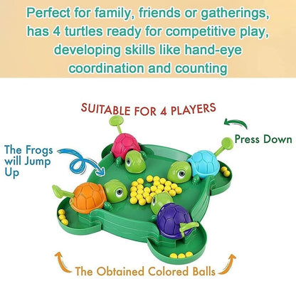 Fast & Exciting Board Game with Interactive Turtle Eating, Hand-Eye Coordination Training and Color Recognition, Safe for Ages 3+