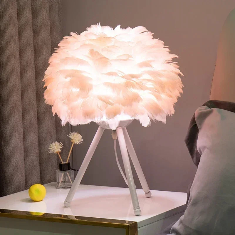 Soft Feather Table Lamp – Classic Home Lighting - Halri