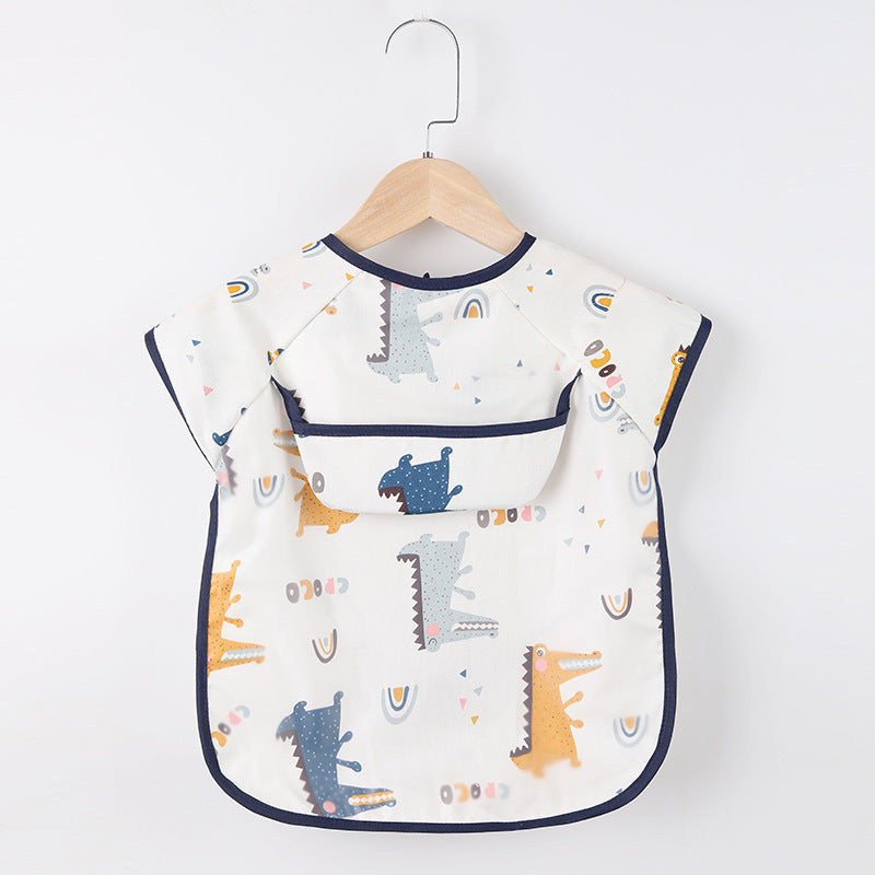 Cute Baby Bib Apron with Handy Pockets