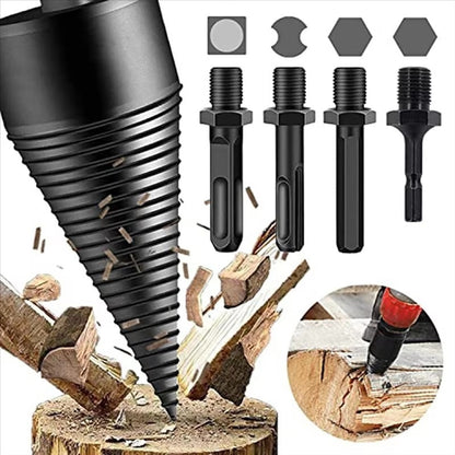 Firewood Splitter Drill Bits - Heavy Duty Firewood Drill for Splitting Wood Logs Easily