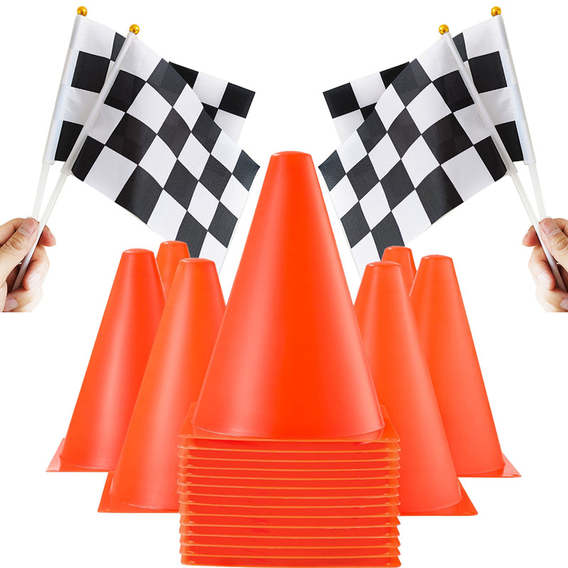Small Racing Flag and Cone Track Set - Halri