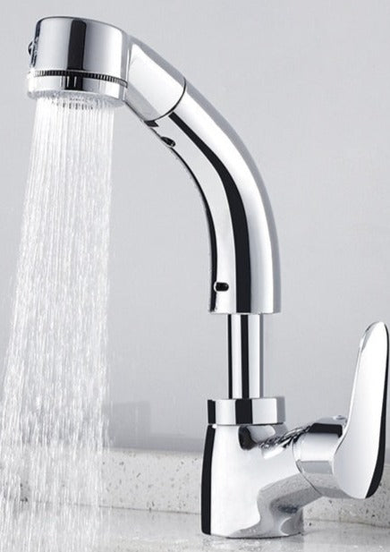 FlexiStream Adjustable Bathroom Faucet Pull-Out Chrome Finish
