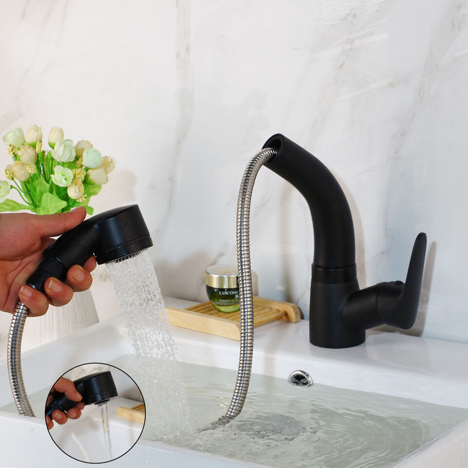 FlexiStream Adjustable Bathroom Faucet Pull-Out Chrome Finish - Halri