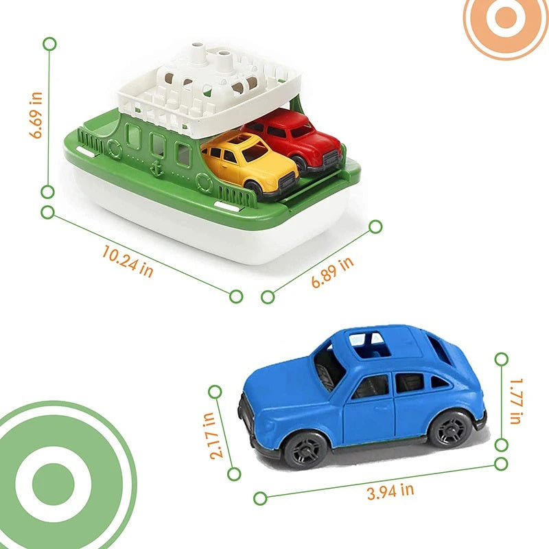 Floating Car & Boat Set, Shower Boat Squirters Toy, Safe for Ages 3+