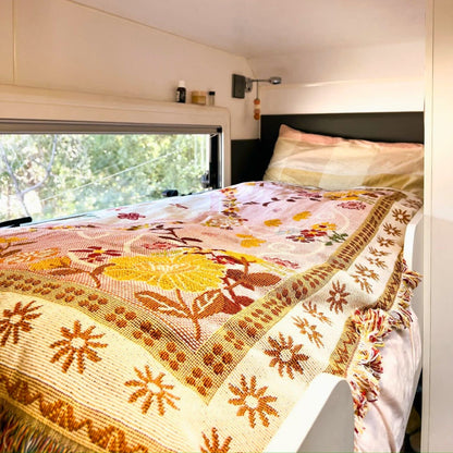 Colorful Outdoor Blanket - Plush Garden Throw