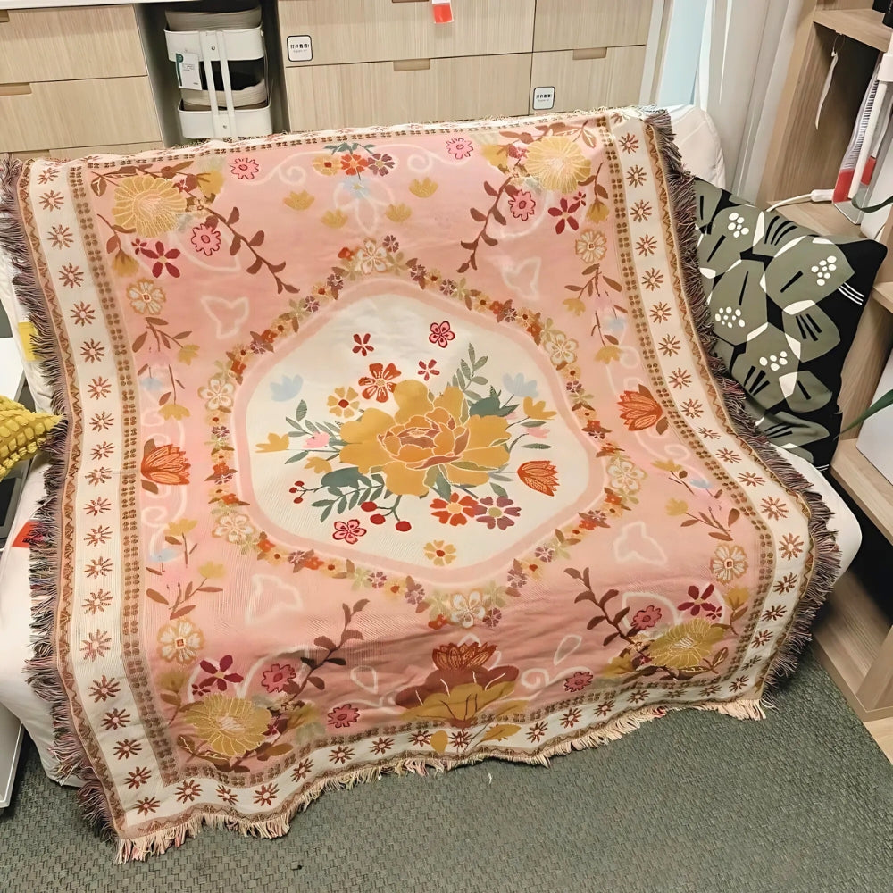 Colorful Outdoor Blanket - Plush Garden Throw