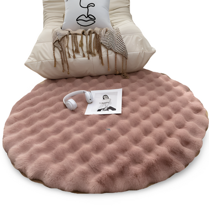 Plush Round Fuzzy Non-Slip Welcome Mat