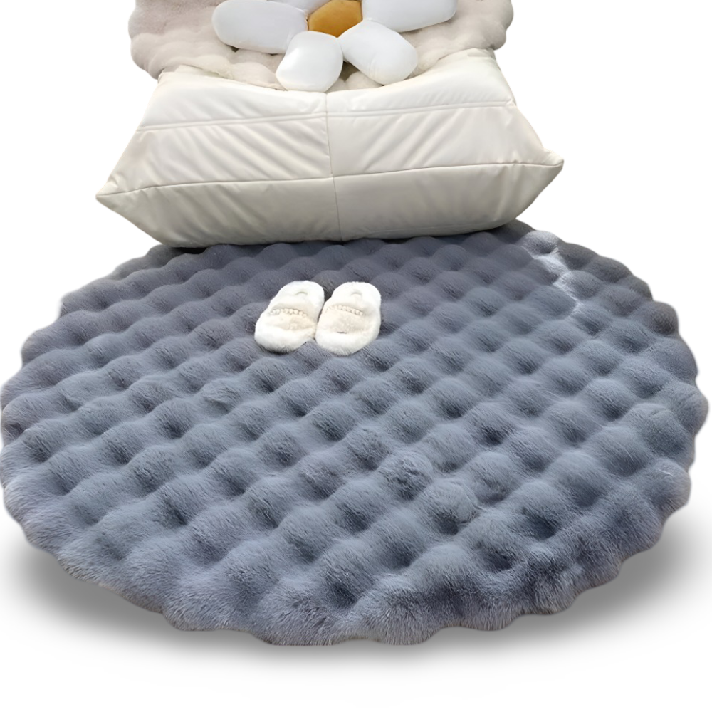 Plush Round Fuzzy Non-Slip Welcome Mat