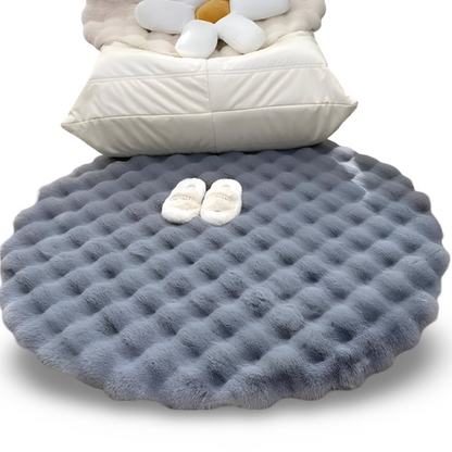 Plush Round Fuzzy Non-Slip Welcome Mat