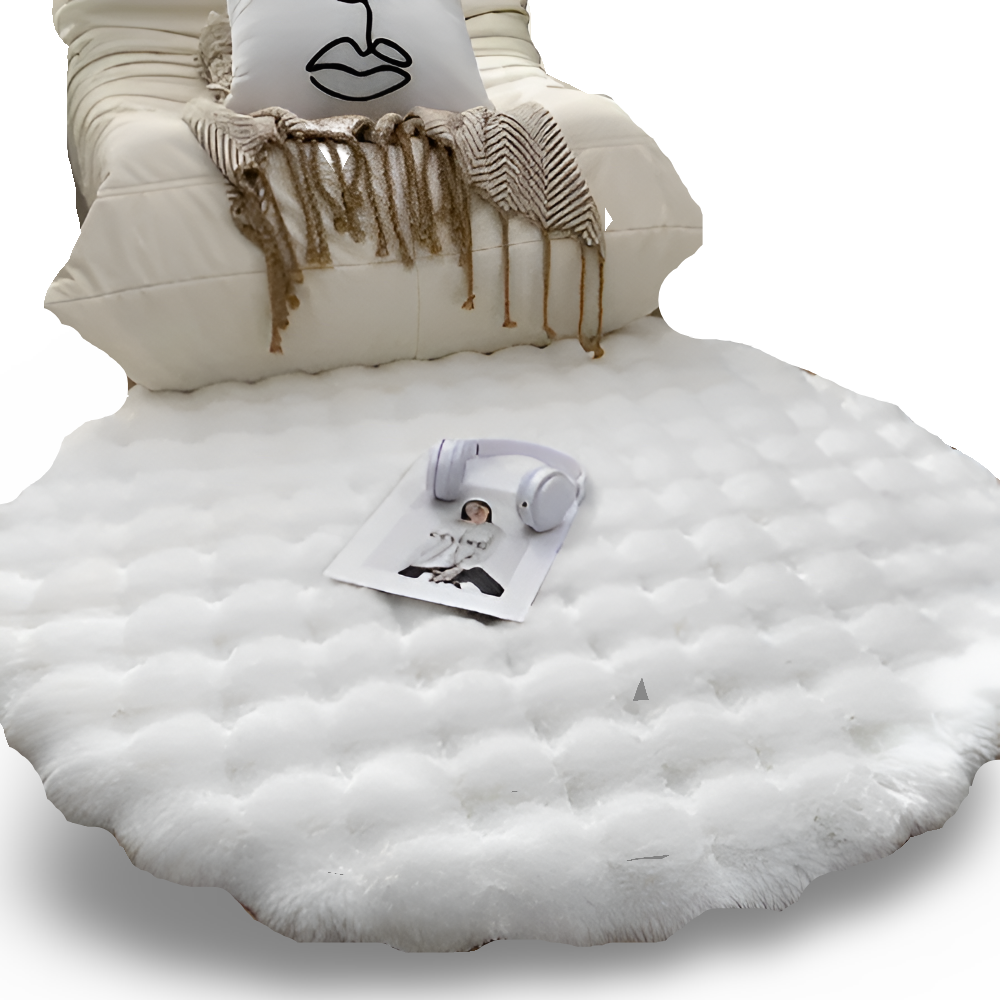 Plush Round Fuzzy Non-Slip Welcome Mat